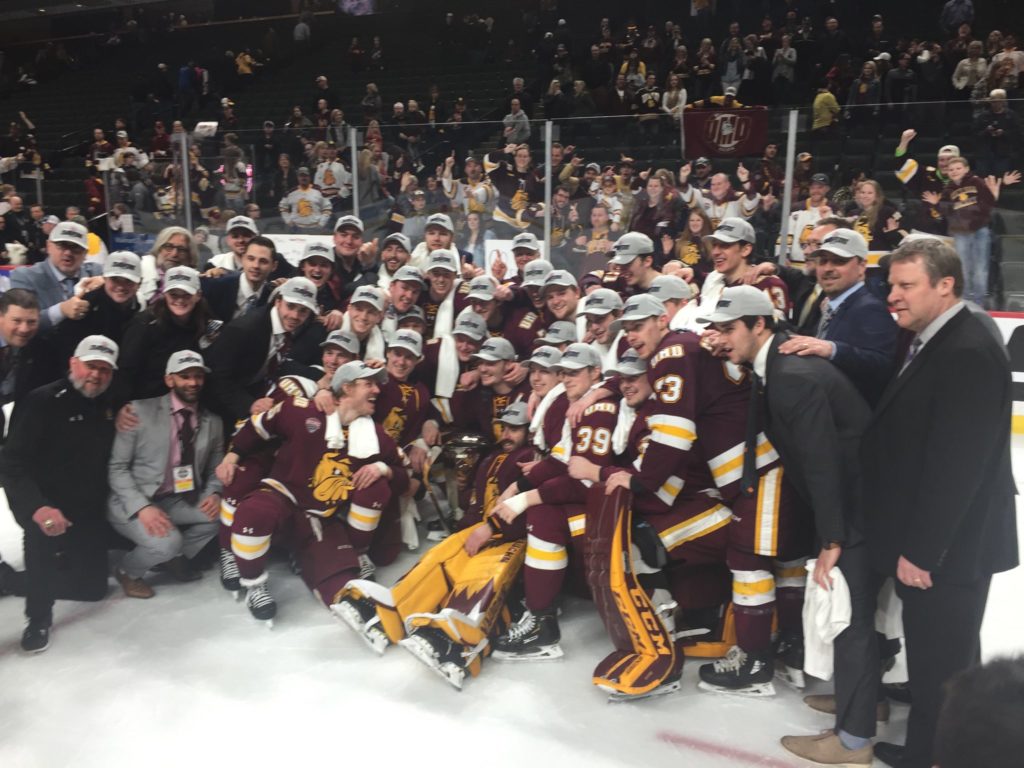 Bulldogs Down Huskies To Become NCHC Frozen Face-off Champions